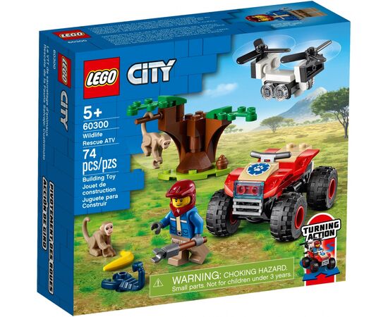 Конструктор LEGO City Спасательный вездеход для зверей 74 деталей (60300)