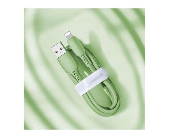 Дата кабель USB 2.0 AM to Lightning 1.2m 2.4A green Baseus (CALDC-06), изображение 6 Дата кабель USB 2.0 AM to Lightning 1.2m 2.4A green Baseus (CALDC-06), изображение 6