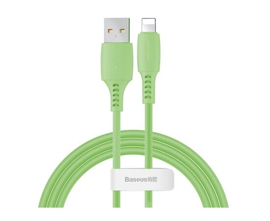 Дата кабель USB 2.0 AM to Lightning 1.2m 2.4A green Baseus (CALDC-06)