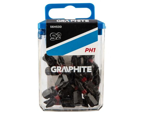 Набор бит Graphite ударных PH1 x 25 мм, 20 шт. (56H530)
