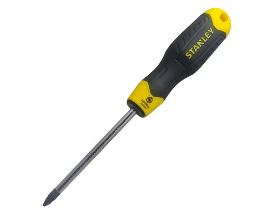 Отвертка Stanley Cushion Grip крестовая "Pozidriv" PZ2x100мм (0-64-974)