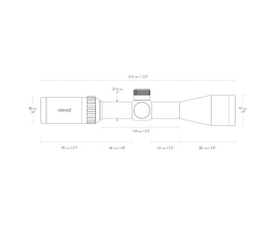 Прицел Hawke Vantage IR 3-9x40 (Rimfire .22 LR Subsonic R/G) (14223), изображение 4 Прицел Hawke Vantage IR 3-9x40 (Rimfire .22 LR Subsonic R/G) (14223), изображение 4