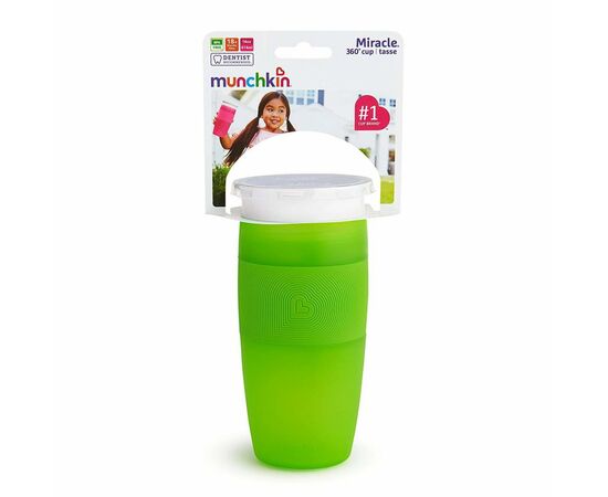 Поїльник-непроливайка Munchkin Miracle 360° Sippy 414 мл Зелена (17109.02), зображення 4