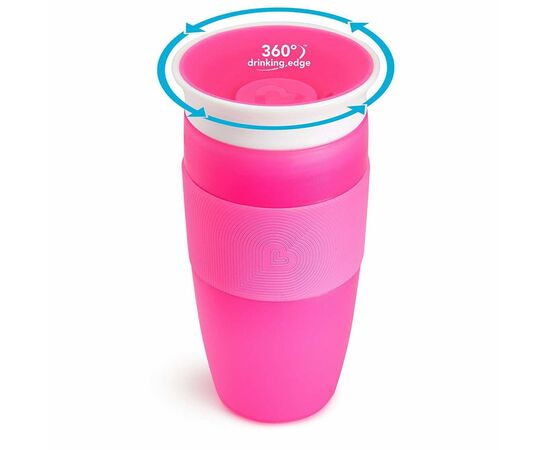 Поїльник-непроливайка Munchkin Miracle 360° Sippy 414 мл Рожева (17109.03), зображення 2 Поїльник-непроливайка Munchkin Miracle 360° Sippy 414 мл Рожева (17109.03), зображення 2