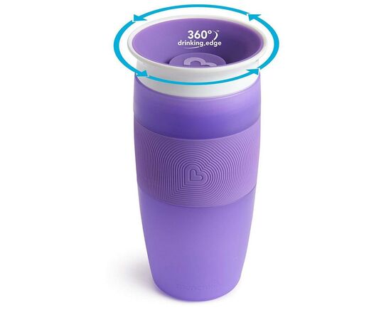 Поильник-непроливайка Munchkin Miracle 360 Sippy 414 мл Фиолетовая (17109.04), изображение 2 Поильник-непроливайка Munchkin Miracle 360 Sippy 414 мл Фиолетовая (17109.04), изображение 2