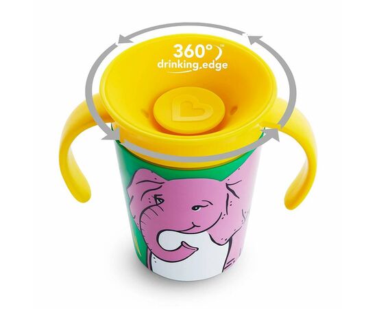 Поильник-непроливайка Munchkin Miracle 360 Слоник 177 мл (05177201.01), изображение 3