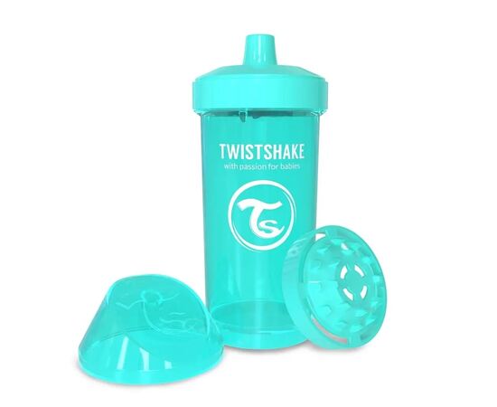 Поильник-непроливайка Twistshake 12+ бирюзовая 360 мл (78075)