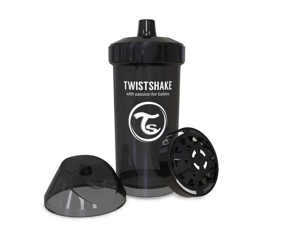 Поильник-непроливайка Twistshake 12+ черная 360 мл (78077)
