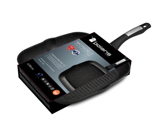 Сковорода Polaris Grill Monolit-28G 28 см (Monolit-28G), изображение 8 Сковорода Polaris Grill Monolit-28G 28 см (Monolit-28G), изображение 8