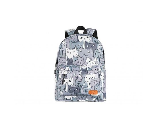 Рюкзак для ноутбука 2E 13" TeensPack Cats, grey (2E-BPT6114GC), изображение 2 Рюкзак для ноутбука 2E 13" TeensPack Cats, grey (2E-BPT6114GC), изображение 2