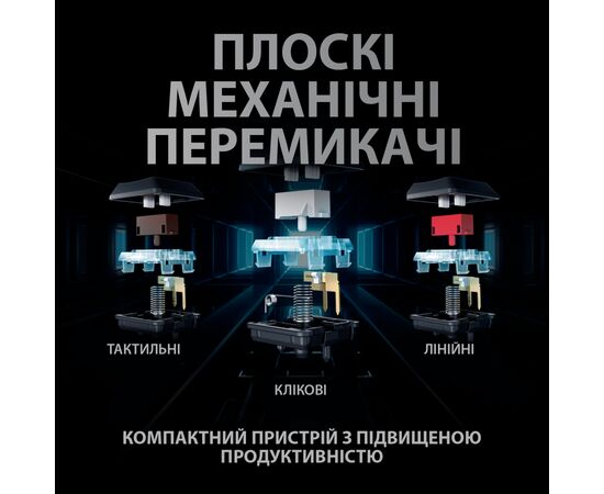 Клавиатура Logitech G915 TKL Lightspeed Wireless RGB Mechanical White (920-009664), изображение 8 Клавиатура Logitech G915 TKL Lightspeed Wireless RGB Mechanical White (920-009664), изображение 8