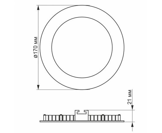 Светильник Videx 12W 3000-6200K 220V С3 (VL-DLRС3 -12), изображение 3 Светильник Videx 12W 3000-6200K 220V С3 (VL-DLRС3 -12), изображение 3