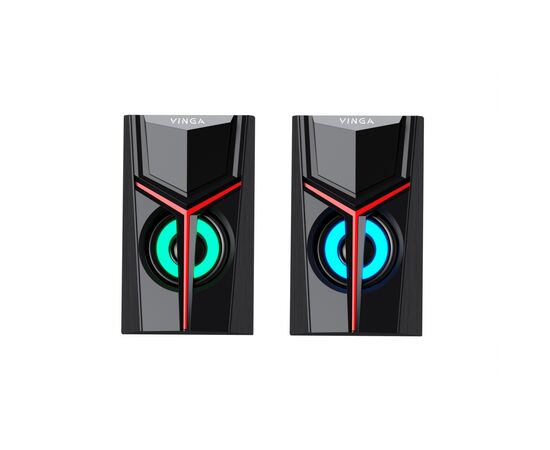 Акустична система Vinga SP-100 LED USB Black, зображення 2 Акустична система Vinga SP-100 LED USB Black, зображення 2
