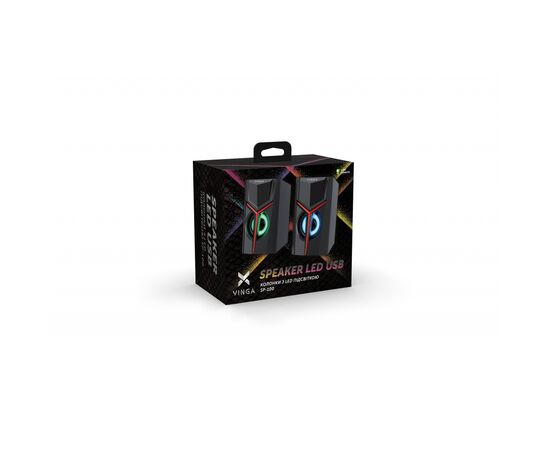 Акустична система Vinga SP-100 LED USB Black, зображення 6 Акустична система Vinga SP-100 LED USB Black, зображення 6