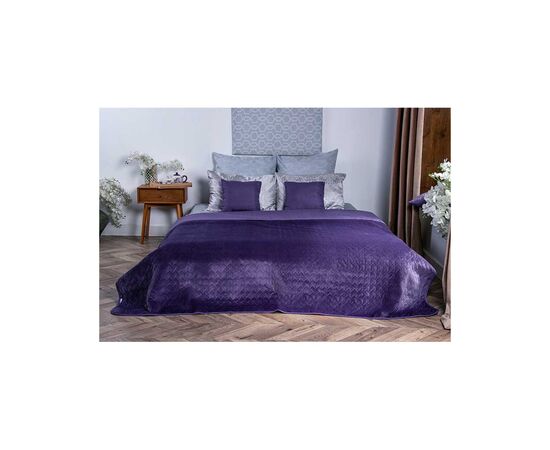 Покрывало Руно двустороннее декоративное Velour Violet 150х220 см (360.55_Violet), изображение 3 Покрывало Руно двустороннее декоративное Velour Violet 150х220 см (360.55_Violet), изображение 3