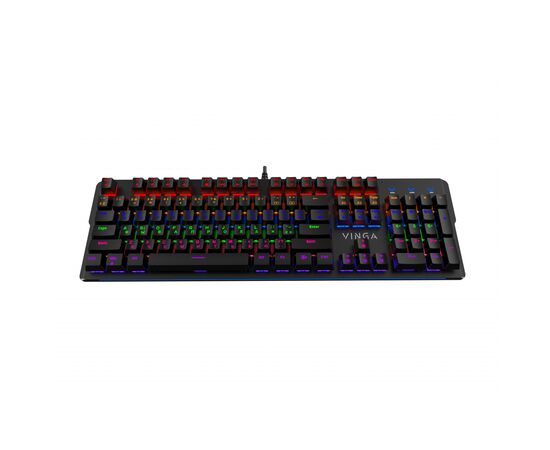 Клавиатура Vinga KBGM160 LED Outemu Blue USB Black (KBGM160 Black), изображение 3 Клавиатура Vinga KBGM160 LED Outemu Blue USB Black (KBGM160 Black), изображение 3