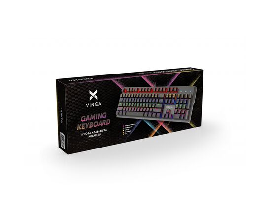 Клавиатура Vinga KBGM160 LED Outemu Blue USB Black (KBGM160 Black), изображение 6 Клавиатура Vinga KBGM160 LED Outemu Blue USB Black (KBGM160 Black), изображение 6