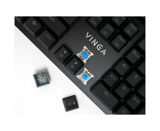 Клавиатура Vinga KBGM160 LED Outemu Blue USB Black (KBGM160 Black), изображение 9 Клавиатура Vinga KBGM160 LED Outemu Blue USB Black (KBGM160 Black), изображение 9