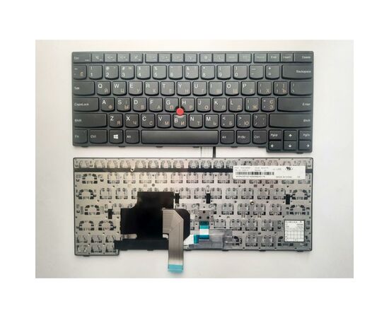 Клавіатура ноутбука Lenovo ThinkPad E450/E450C/E455 черная с черной рамкой ТП UA (A43968)
