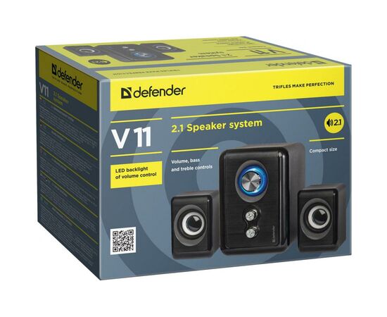 Акустическая система Defender V11 Black (65111), изображение 3 Акустическая система Defender V11 Black (65111), изображение 3