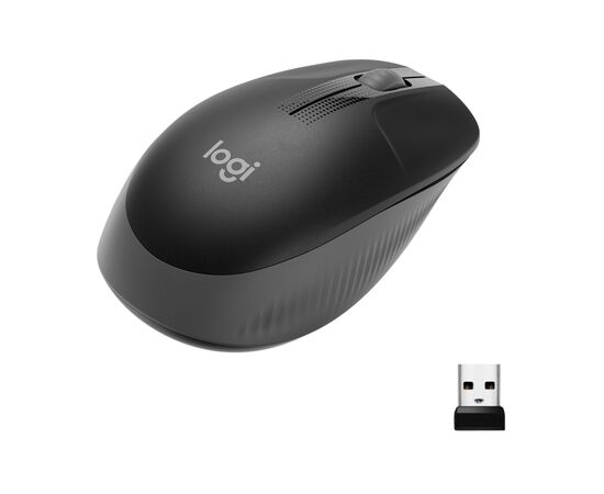 Мышка Logitech M190 Charcoal (910-005905), изображение 2 Мышка Logitech M190 Charcoal (910-005905), изображение 2