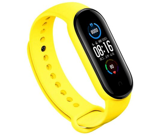 Ремешок для фитнес браслета BeCover Silicone для Xiaomi Mi Smart Band 5 Yellow (705073)