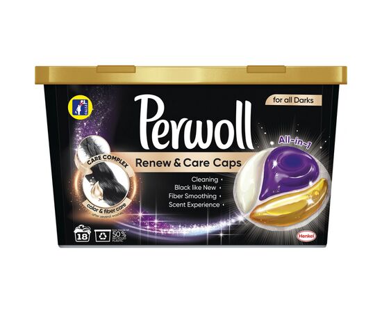 Капсули для прання Perwoll All-in-1 для темних і чорних речей 18 шт. (9000101513851)
