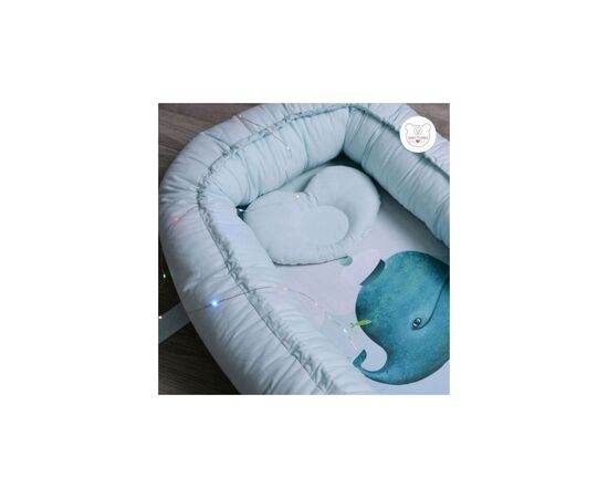 Кокон для новорожденных Верес Menthol whale (450.120), изображение 2 Кокон для новорожденных Верес Menthol whale (450.120), изображение 2