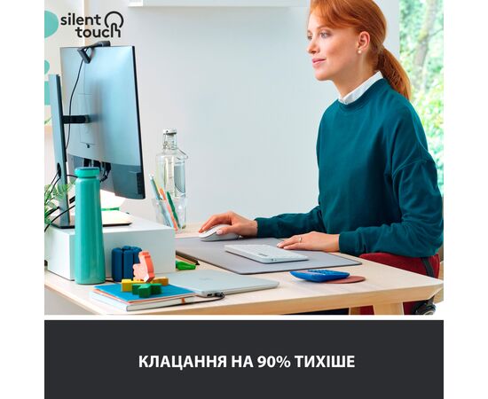 Мышка Logitech Signature M650 L Wireless Off-White (910-006238), изображение 3 Мышка Logitech Signature M650 L Wireless Off-White (910-006238), изображение 3