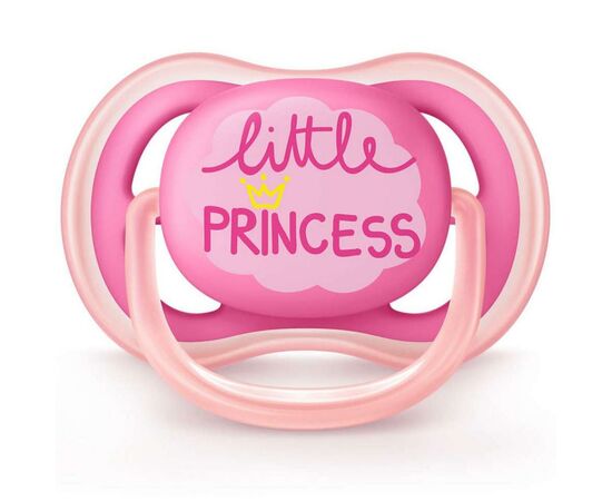 Пустышка Philips AVENT Ultra Air с декором 6-18 мес, 2 шт для девочек (SCF343/22), изображение 2 Пустышка Philips AVENT Ultra Air с декором 6-18 мес, 2 шт для девочек (SCF343/22), изображение 2
