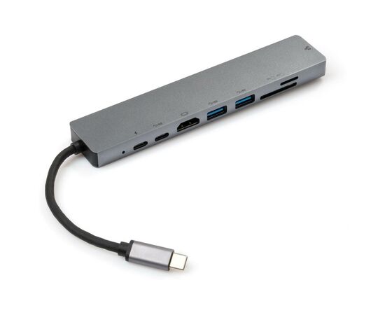 Концентратор Vinga Type-C to 4K HDMI+2*USB3.0+GigabitLAN+SD+2*PD aluminium (VCPATC2U3CRLNHIPDGR), изображение 3 Концентратор Vinga Type-C to 4K HDMI+2*USB3.0+GigabitLAN+SD+2*PD aluminium (VCPATC2U3CRLNHIPDGR), изображение 3