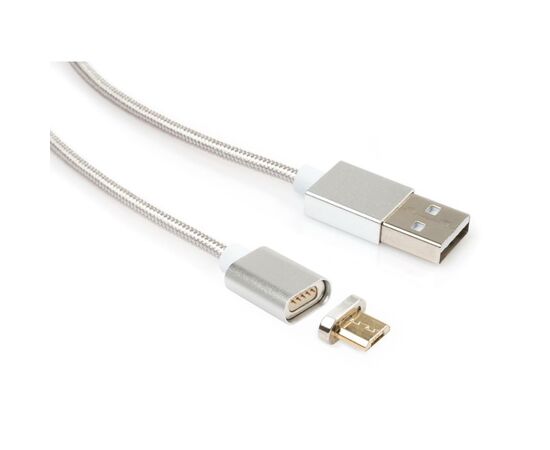 Дата кабель USB 2.0 AM to Micro 5P 1.0m Magnetic Vinga (VCPDCMMAG1S)