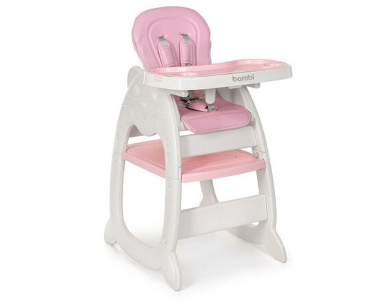Стілець для годування Bambi 2 в 1 pink (M 3612-8 pink)