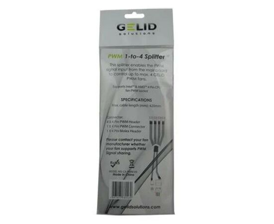 Кабель Gelid Solutions PWM 1-to-4 Splitter (CA-PWM-03), изображение 4 Кабель Gelid Solutions PWM 1-to-4 Splitter (CA-PWM-03), изображение 4