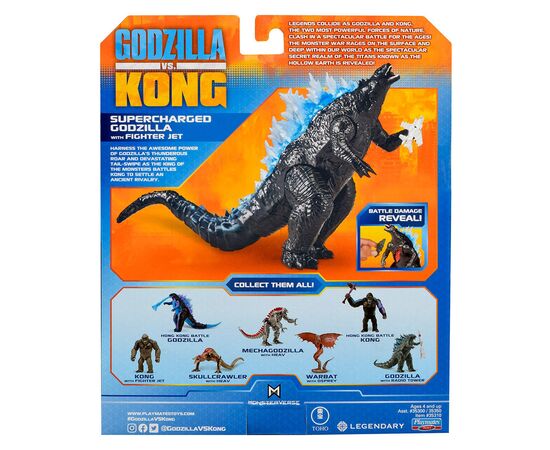 Фигурка Godzilla vs. Kong Годзилла с суперэнергией и с истребителем (35310), изображение 4 Фигурка Godzilla vs. Kong Годзилла с суперэнергией и с истребителем (35310), изображение 4