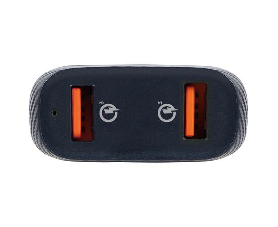 Зарядное устройство Gembird 2 port 36W QC3.0 (TA-U2QC3-CAR-01), изображение 2 Зарядное устройство Gembird 2 port 36W QC3.0 (TA-U2QC3-CAR-01), изображение 2