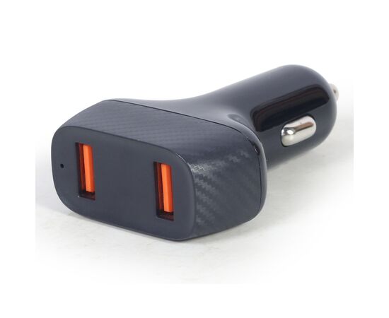 Зарядний пристрій Gembird 2 port 36W QC3.0 (TA-U2QC3-CAR-01)