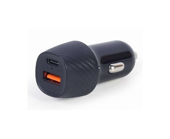 Зарядний пристрій Gembird 2 port 36W QC3.0+PD (TA-U2QC3-CAR-02)
