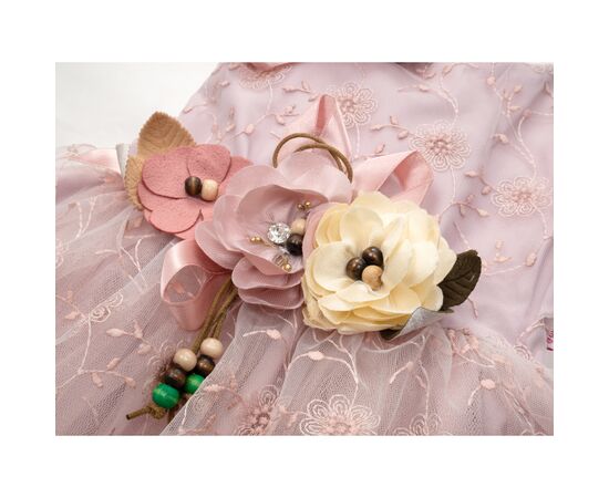 Плаття Tivido святкове з прикрасою (2135-104G-pink), зображення 3 Плаття Tivido святкове з прикрасою (2135-104G-pink), зображення 3