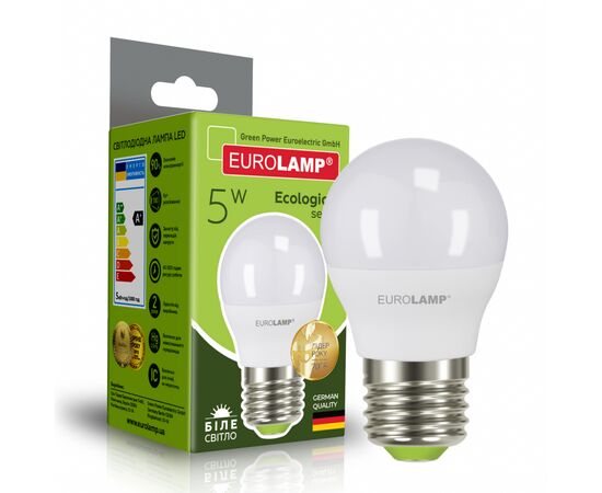 Лампочка Eurolamp LED G45 5W E27 4000K 220V (LED-G45-05274(P))