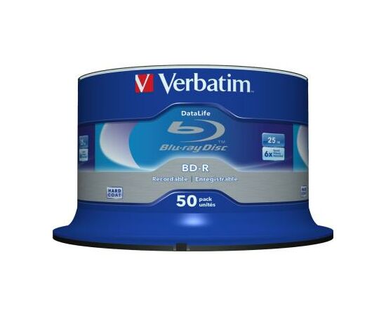Диск BD Verbatim 25Gb 6x Cacke 50шт Datalife (43838), изображение 2 Диск BD Verbatim 25Gb 6x Cacke 50шт Datalife (43838), изображение 2