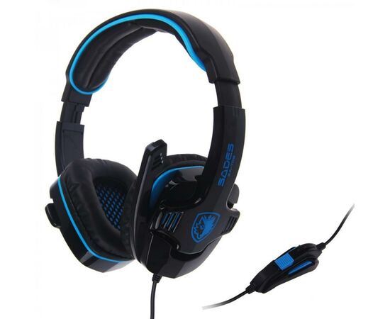 Навушники Sades Gpower Black/Blue (SA708-B-BL), зображення 2 Навушники Sades Gpower Black/Blue (SA708-B-BL), зображення 2