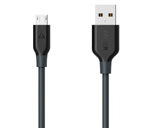 Дата кабель USB 2.0 AM to Micro 5P 1.8m V3 Powerline Space Gray Anker (A8133H11/A8133G11)