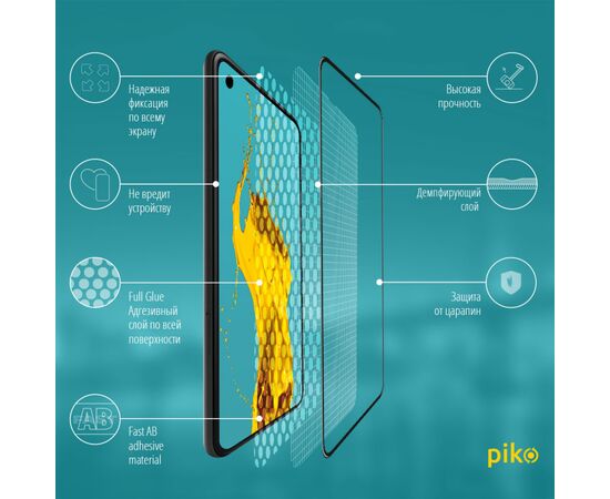 Стекло защитное Piko Full Glue Google Pixel 5 (1283126513428), изображение 3