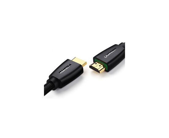 Кабель мультимедийный HDMI to HDMI 1.0m HD118 Nylon Braid (Black) Ugreen (40408), изображение 2 Кабель мультимедийный HDMI to HDMI 1.0m HD118 Nylon Braid (Black) Ugreen (40408), изображение 2