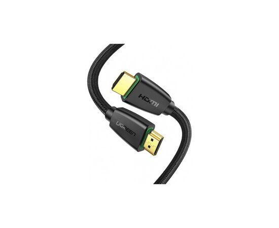 Кабель мультимедийный HDMI to HDMI 1.0m HD118 Nylon Braid (Black) Ugreen (40408), изображение 3 Кабель мультимедийный HDMI to HDMI 1.0m HD118 Nylon Braid (Black) Ugreen (40408), изображение 3