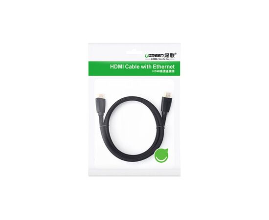 Кабель мультимедийный HDMI to HDMI 1.0m HD118 Nylon Braid (Black) Ugreen (40408), изображение 4 Кабель мультимедийный HDMI to HDMI 1.0m HD118 Nylon Braid (Black) Ugreen (40408), изображение 4