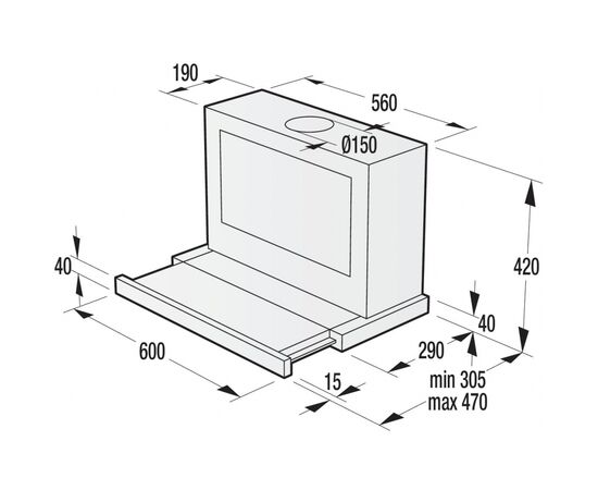 Вытяжка кухонная Gorenje BHP623E8X, изображение 2 Вытяжка кухонная Gorenje BHP623E8X, изображение 2