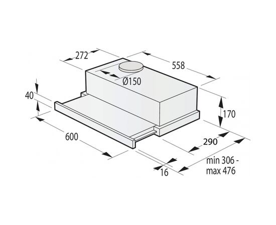 Вытяжка кухонная Gorenje TH64E3BG, изображение 5 Вытяжка кухонная Gorenje TH64E3BG, изображение 5