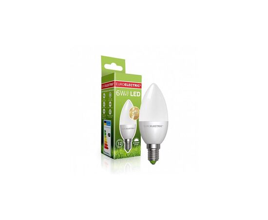 Лампочка EUROELECTRIC LED CL 6W E14 4000K 220V (LED-CL-06144(EE)), изображение 2 Лампочка EUROELECTRIC LED CL 6W E14 4000K 220V (LED-CL-06144(EE)), изображение 2